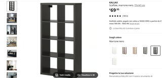Libreria Kallax IKEA 77x147 cm
