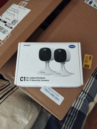 Cámaras Seguridad AOQEE C1 2K Pack 2