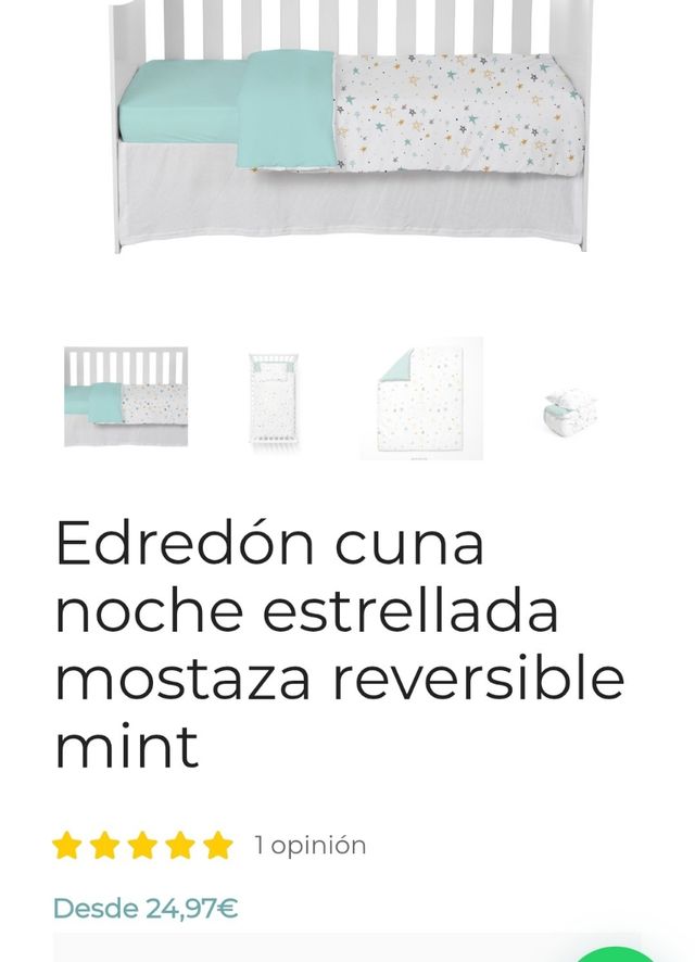 Edredón cuna reversible