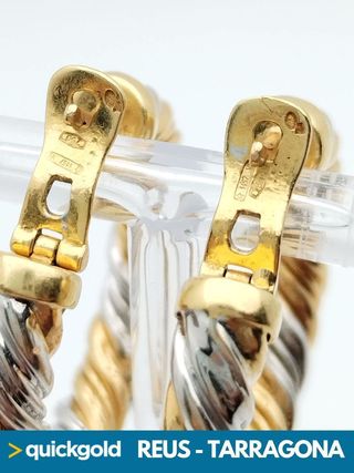 035-04-00446 AROS ORO BICOLOR DE 18K ENTRELAZADOS