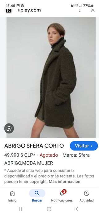 Abrigo Sfera verde militar mujer