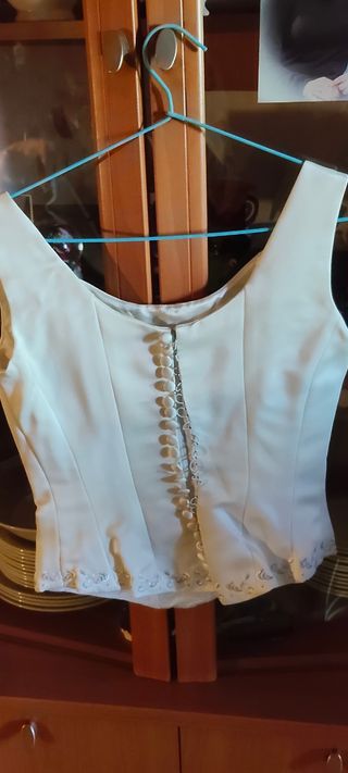 Vestido Novia 2 Piezas Tul y Aros