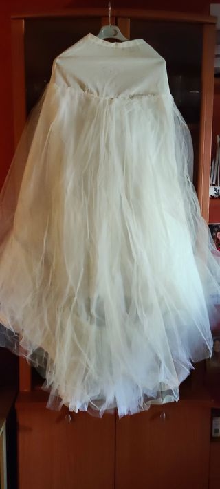 Vestido Novia 2 Piezas Tul y Aros