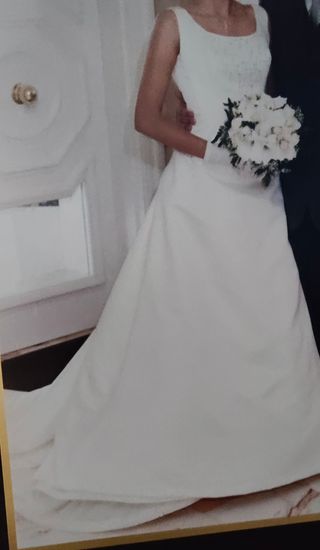 Vestido Novia 2 Piezas Tul y Aros