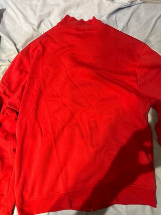 Chaqueta Adidas Roja con Rayas Blancas
