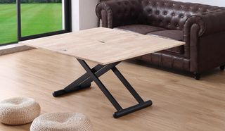 Mesa de centro elevable madera y metal