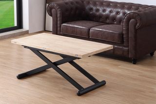 Mesa de centro elevable madera y metal