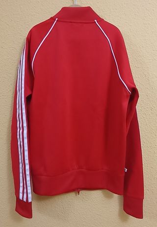 Sudadera Adidas vintage roja doble cremallera