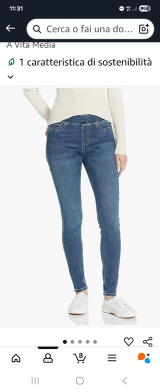 Jeans pull-on vita media Amazon