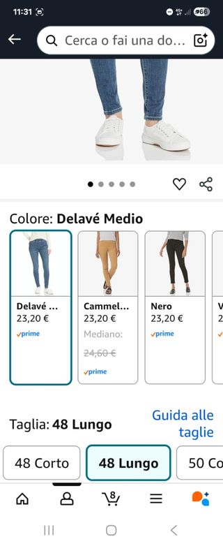 Jeans pull-on vita media Amazon