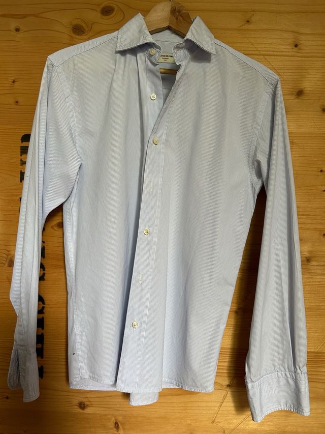 Camisa Fernando de Carcer blanca con  Rayas Azules