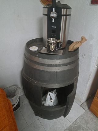 Barril decorativo madera