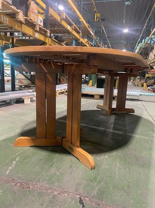 Mesa de jardín extensible madera