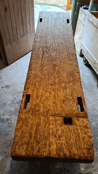 Banco de carpintero de madera rústico 