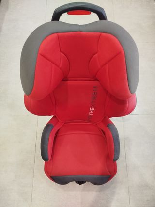 Silla coche Isofix roja y gris