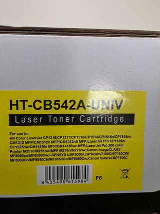 Tóner compatible HP CB542A (amarillo)