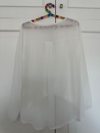 Blusa Mara Malaki Blanca Manga Larga