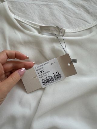 Blusa Mara Malaki Blanca Manga Larga