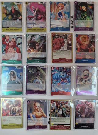 16 Cartas One Piece Bandai