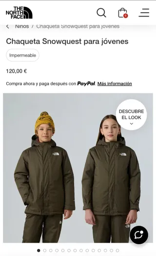 Abrigo The North Face niño niña talla 10