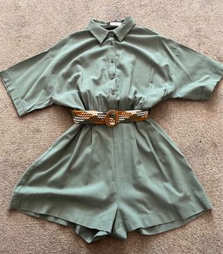 Mono corto Zara verde talla L