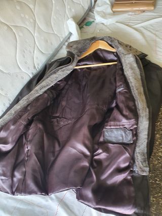 Abrigo de piel marrón talla 56