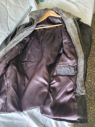 Abrigo de piel marrón talla 56