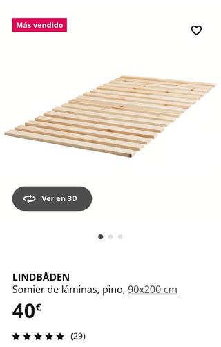 Cama Neiden Ikea + somier y colchón 178€
