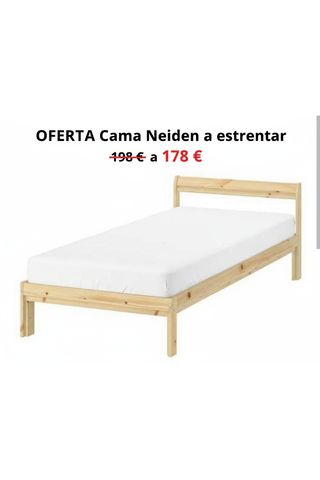 Cama Neiden Ikea + somier y colchón 178€