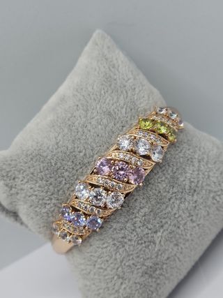 Pulsera Brazalete Gold Filled Multicolor