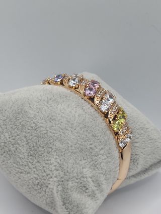 Pulsera Brazalete Gold Filled Multicolor