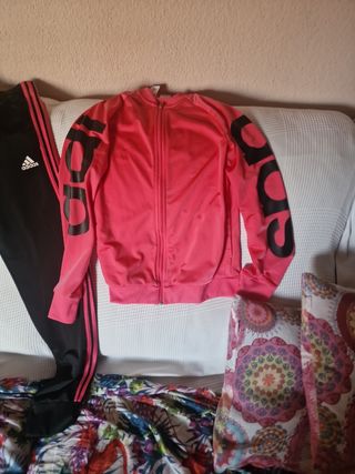 Chándal Adidas Original Rosa y Negro
