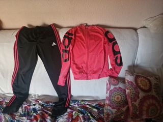 Chándal Adidas Original Rosa y Negro