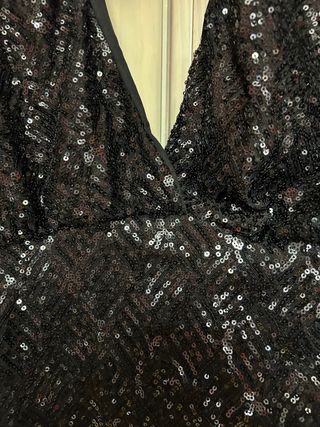 Vestido fiesta lentejuelas negro