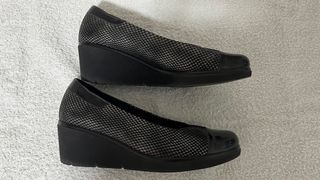 Zapatos Pitillos Piel Negros y Plateados