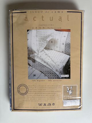 Juego sábanas Burrito Blanco - Cama 90