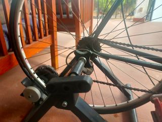 Bici Orbea antigua con rodillo
