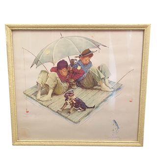 Serie 4 Quadri Norman Rockwell Vintage