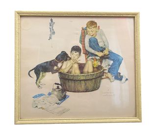 Serie 4 Quadri Norman Rockwell Vintage