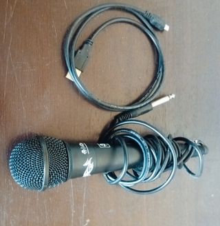 Grande Cassa con microfono e luci