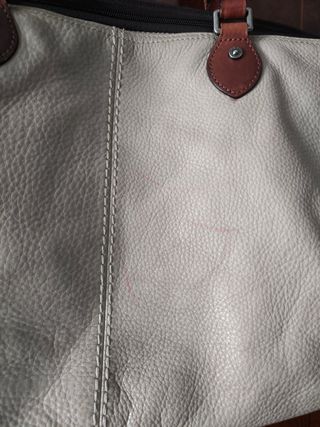 Bolso de piel La Martina Beige