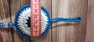 Ojo Turco Crochet Colgante Azul