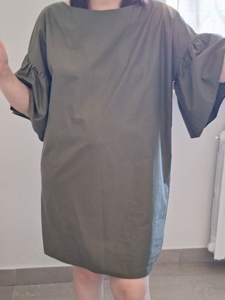 Vestito verde firmato Operà manica a campana