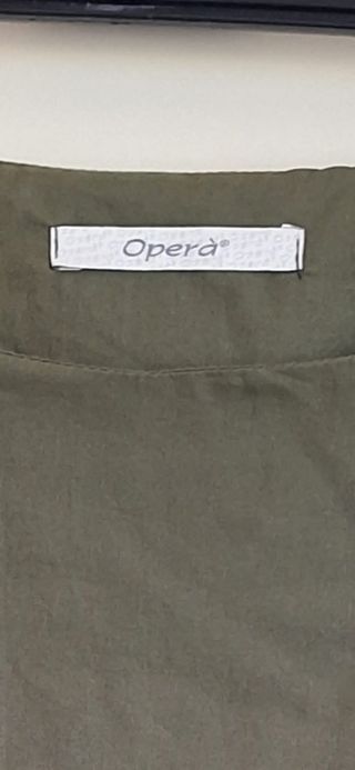 Vestito verde firmato Operà manica a campana