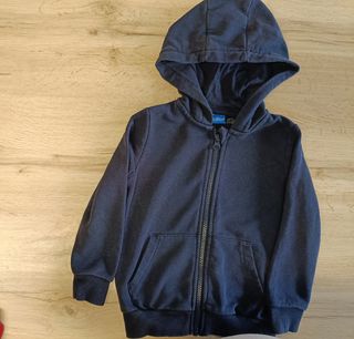 Sudadera azul con cremallera T. 98/104