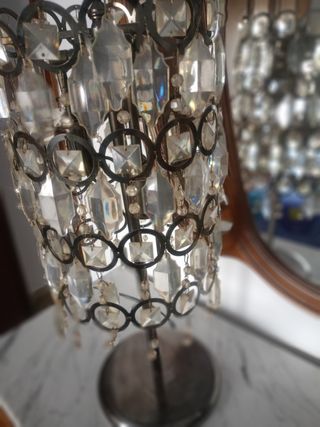 Lámpara de lágrimas cristal y metal