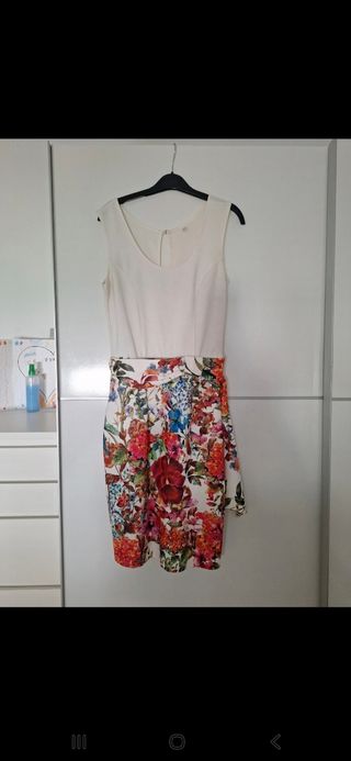 Vestido mujer estampado floral blanco