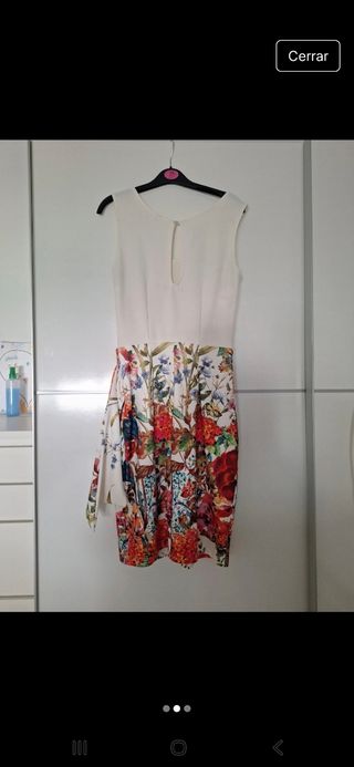 Vestido mujer estampado floral blanco