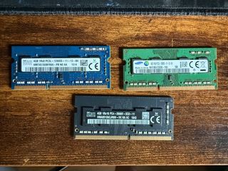 3x Módulos RAM SO-DIMM 4GB DDR3