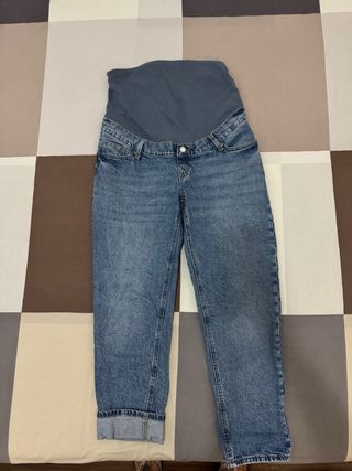 Pantalón vaquero premamá azul